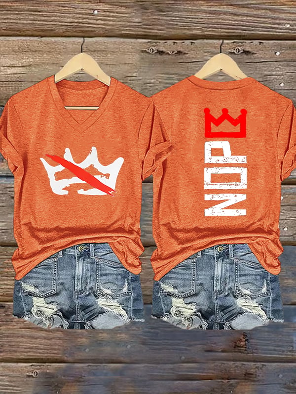 🔥Buy 3 Get 15% Off Women's Nope, No Kings In America Print T-shirt