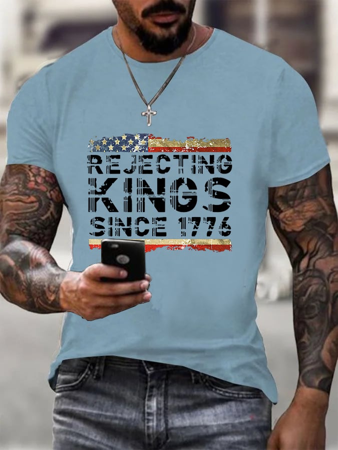 Men's Fashion Casual FDT Reject King Tiger Print T-shirt
