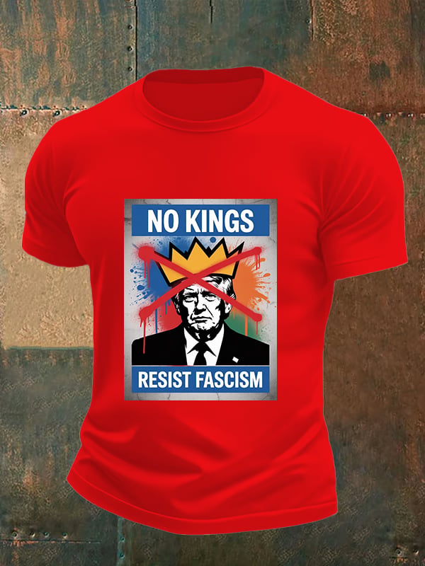 Men's NO KINGS RESIST FASCISM T-shirt