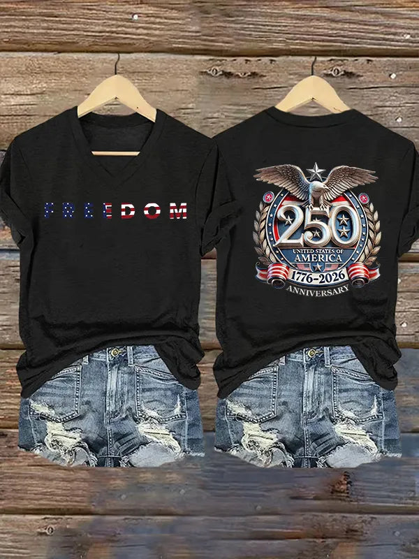 Women's FREEDOM Print T-Shirt