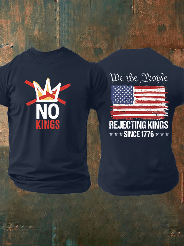 Men's No Kings, Rejecting Kings Since 1776, We The People T-Shirt
