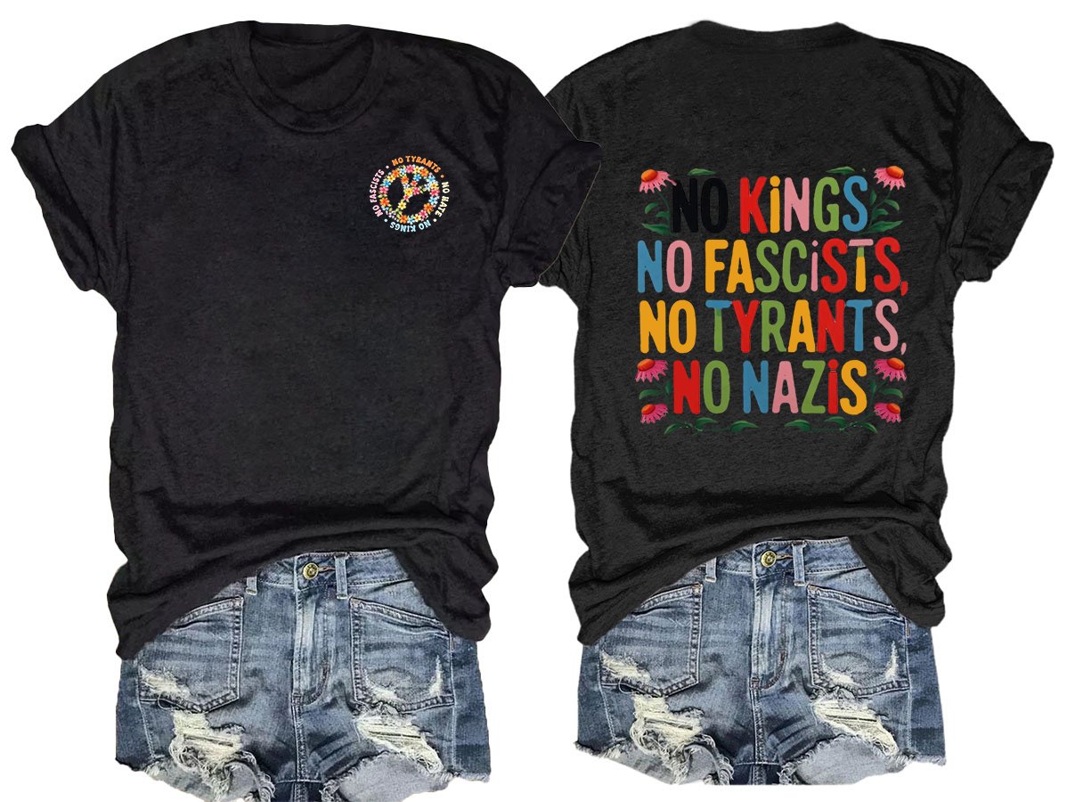 No Kings In America Print T-shirt