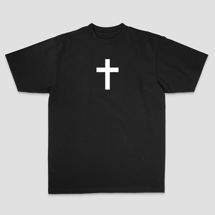 Jesus Christ Applique Printed Men's T-shirt