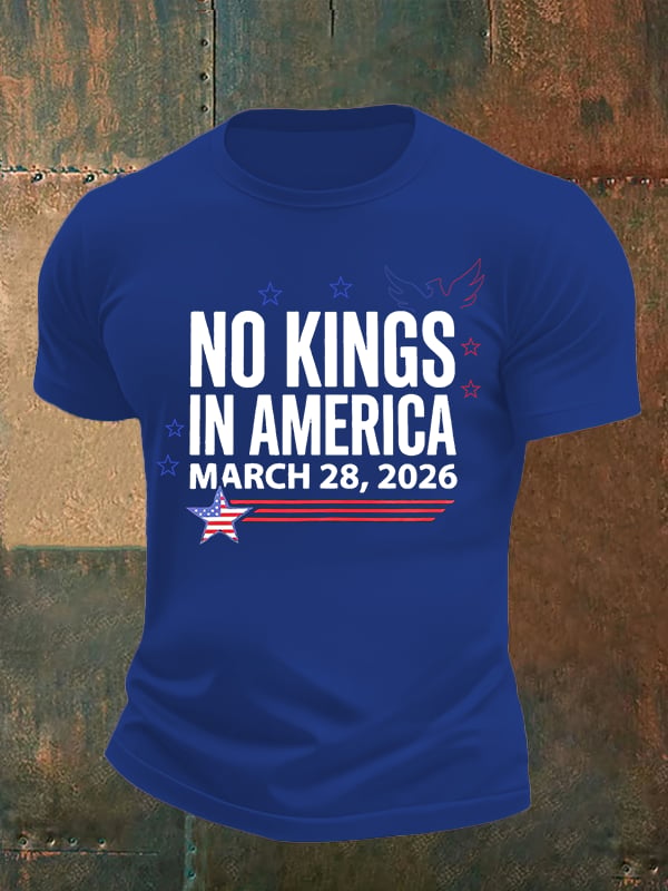 🔥Buy 3 Get 15% Off Men's NO KINGS IN AMERICA Print T-Shirt