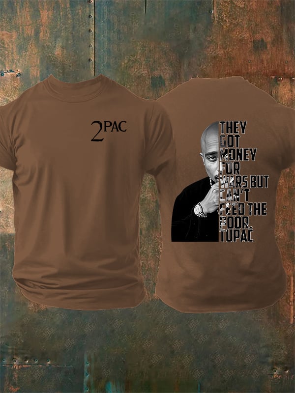 🔥Buy 3 Get 15% Off🔥Men's 2Pac Rapper Print T-Shirt