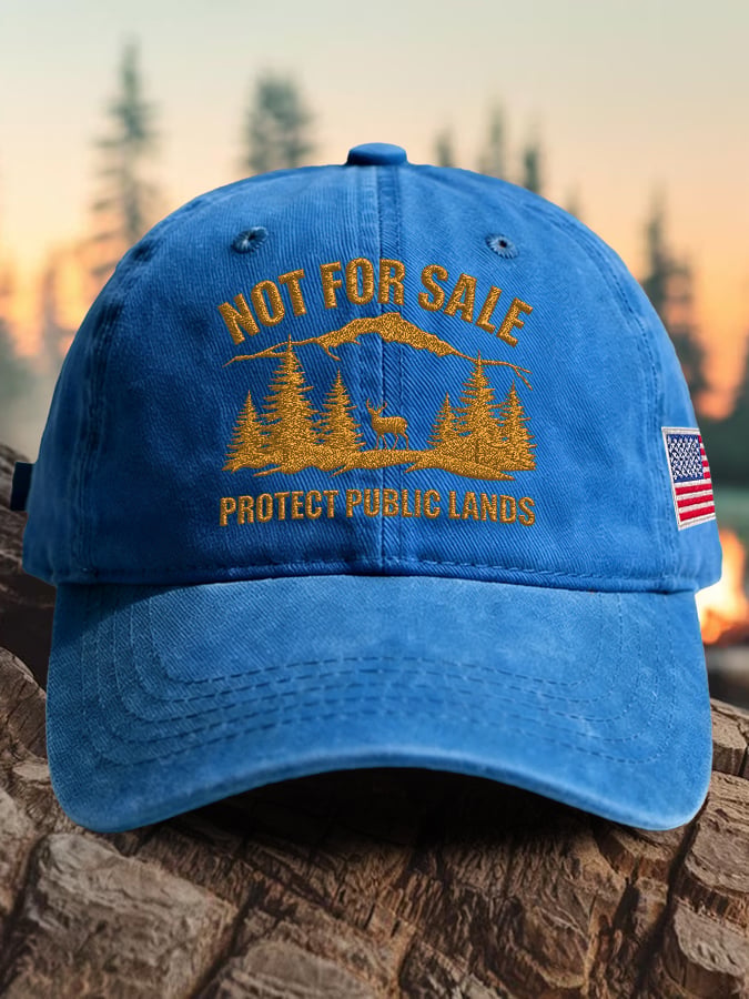 🔥Buy 3 Get 15% Off🔥Retro Resist Not For Sale Protect Public Lands Print Baseball Cap