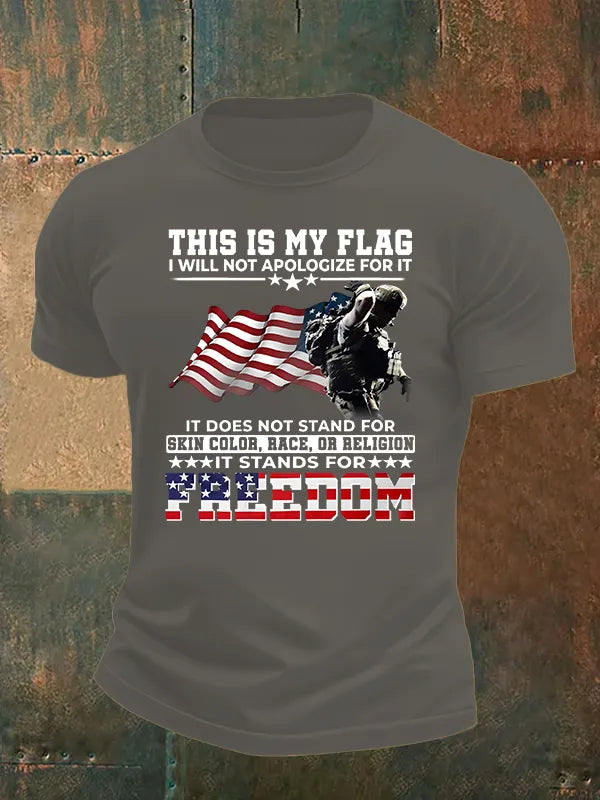 Men's THIS IS MY FLAG Print T-Shirt