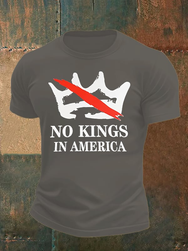 🔥Buy 3 Get 15% Off🔥Men's no kings in America print T-Shirt