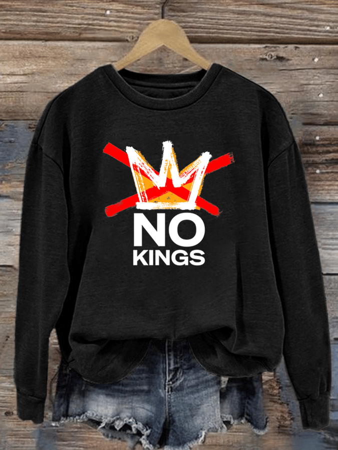 🔥Buy 3 Get 15% Off Women's America has No Kings Printed Casual Sweatshirt