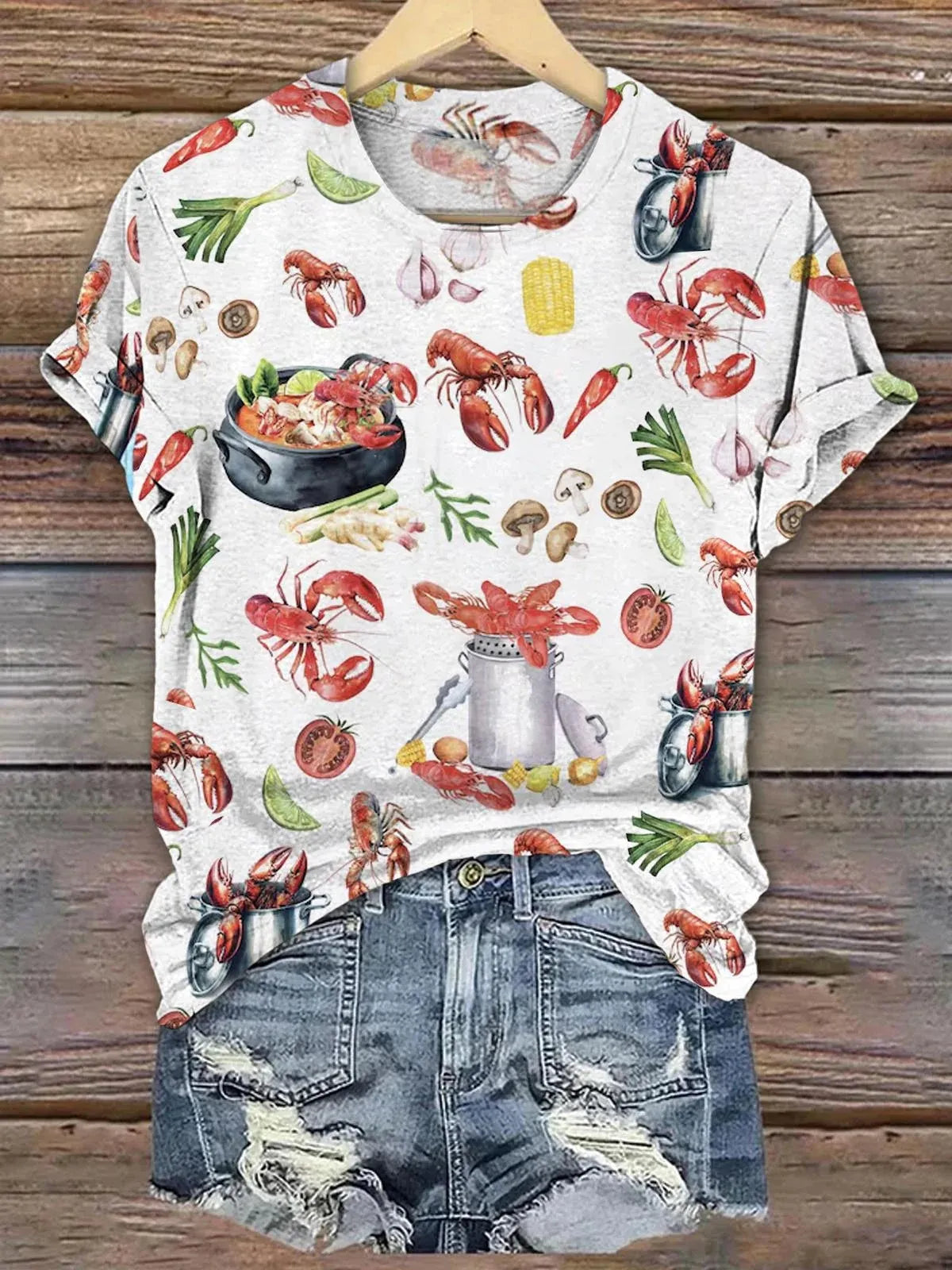 Women's Crawfish Festival Print T-Shirt