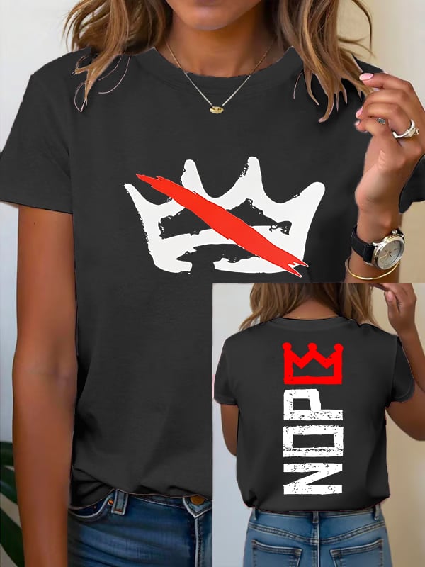 🔥Buy 3 Get 15% Off Women's America has no kings Printed Casual T-Shirt