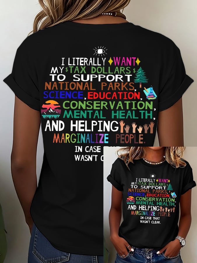 🔥Buy 3 Get 15% Off🔥Women's Support National Parks and Education, I literally Want T-Shirt