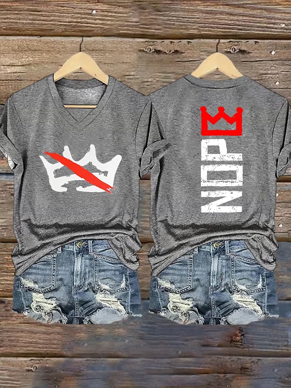 🔥Buy 3 Get 15% Off Women's Nope, No Kings In America Print T-shirt