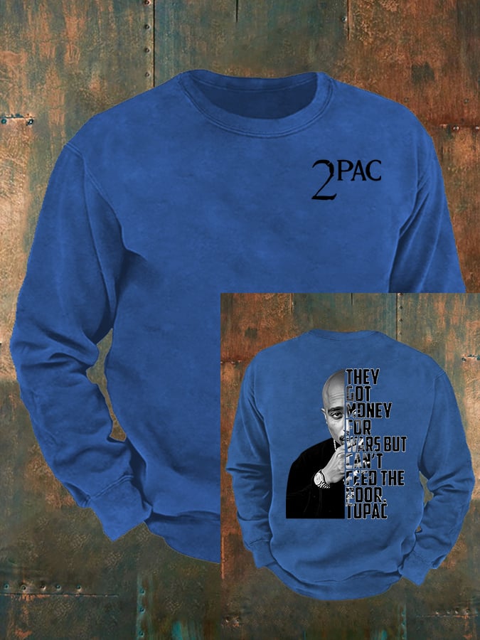 🔥Buy 3 Get 15% Off🔥Men's 2Pac Rapper Print Sweatshirt