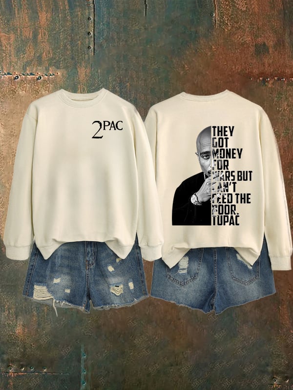 🔥Buy 3 Get 15% Off🔥Women's 2Pac Rapper Print Sweatshirt