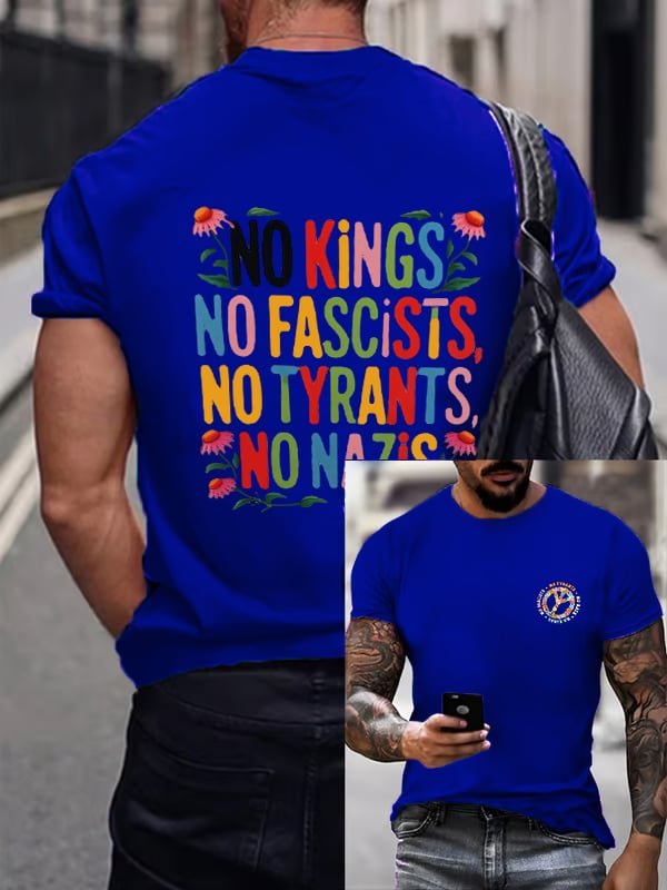 No Kings In America Print T-shirt
