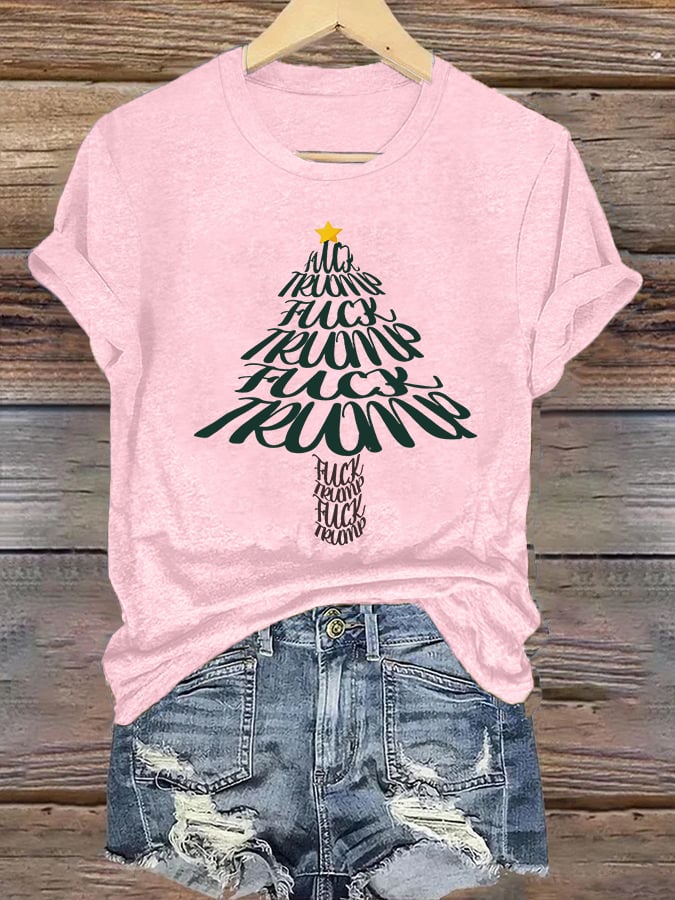 🔥Buy 3 Get 15% Off🔥Women's Funny Christmas Tree With fdt T-Shirt