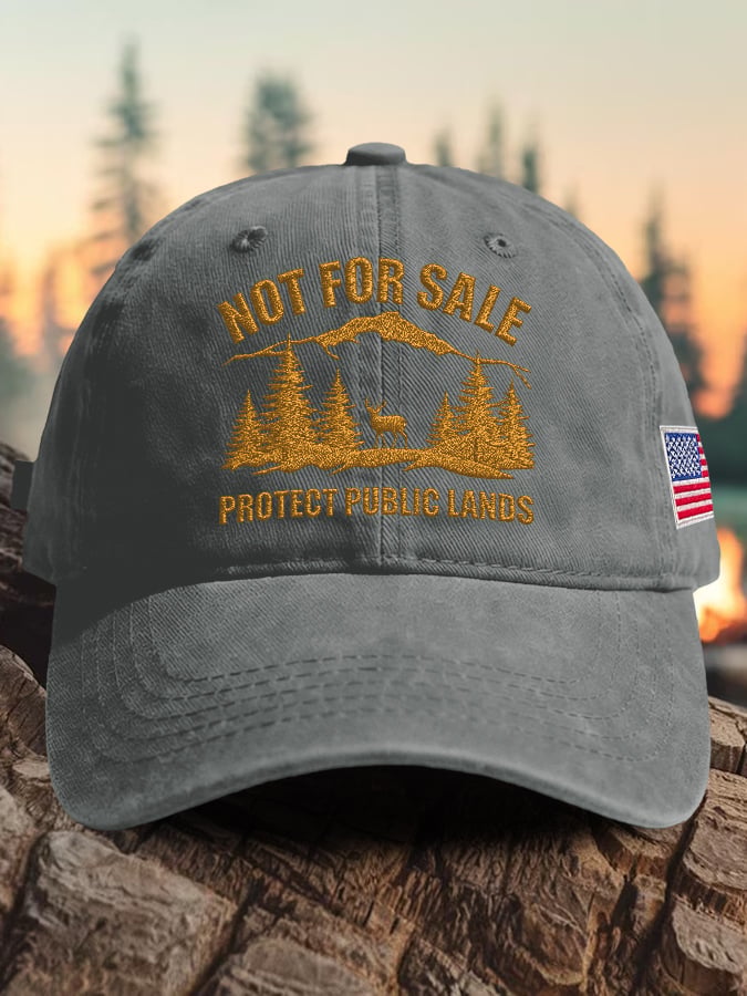 🔥Buy 3 Get 15% Off🔥Retro Resist Not For Sale Protect Public Lands Print Baseball Cap