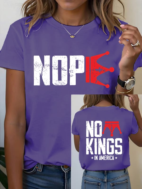 🔥Buy 3 Get 15% Off Women's No Kings In America T-Shirt