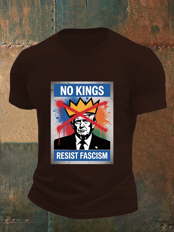 Men's NO KINGS RESIST FASCISM T-shirt