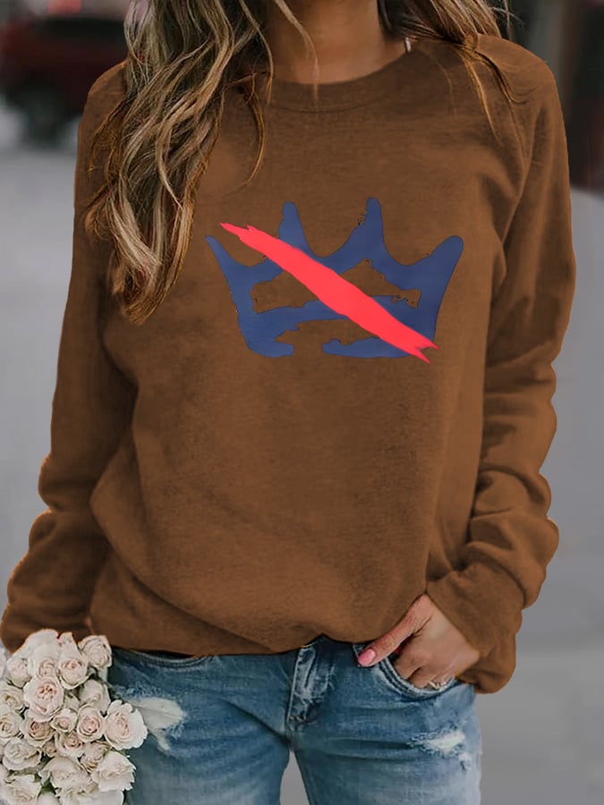Women's America has no kings Printed Casual Sweatshirt