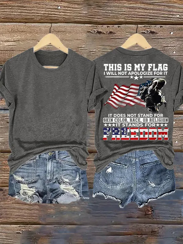 Women's THIS IS MY FLAG Print T-Shirt