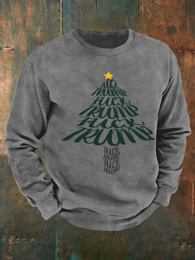 🔥Buy 3 Get 15% Off🔥Men's Funny Christmas Tree With fdt print Casual Sweatshirt