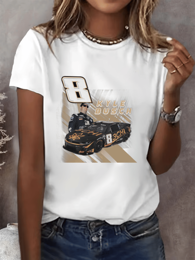 Women's Racing Print T-Shirt
