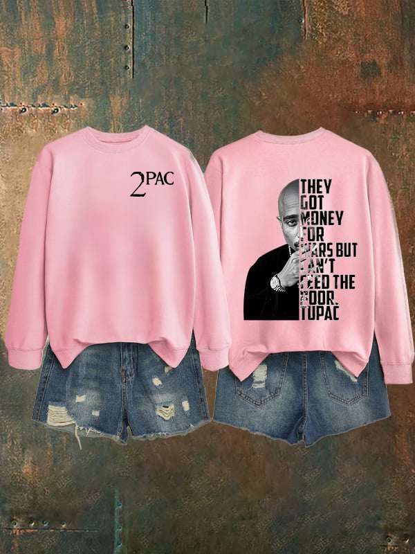 🔥Buy 3 Get 15% Off🔥Women's 2Pac Rapper Print Sweatshirt