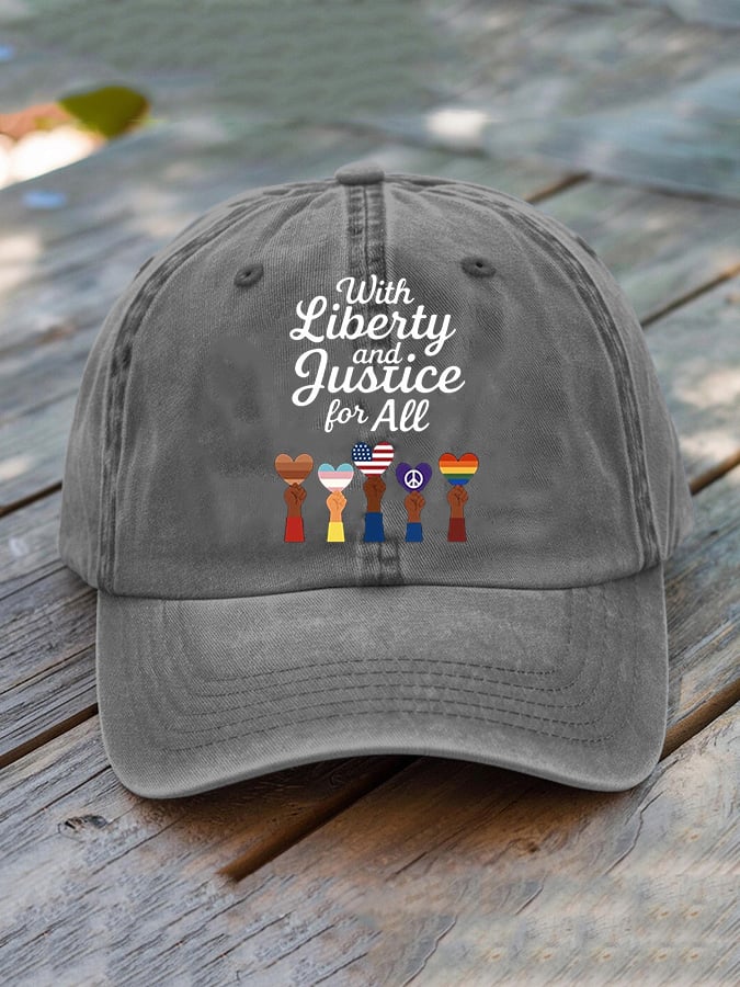 🔥Buy 3 Get 15% Off🔥With Liberty Justice for All Print Hat