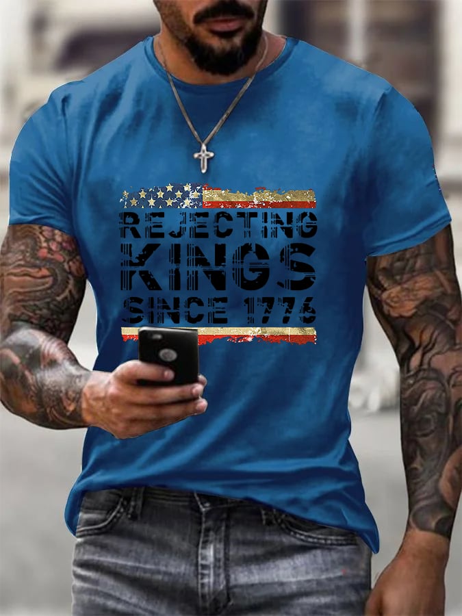 Men's Fashion Casual FDT Reject King Tiger Print T-shirt