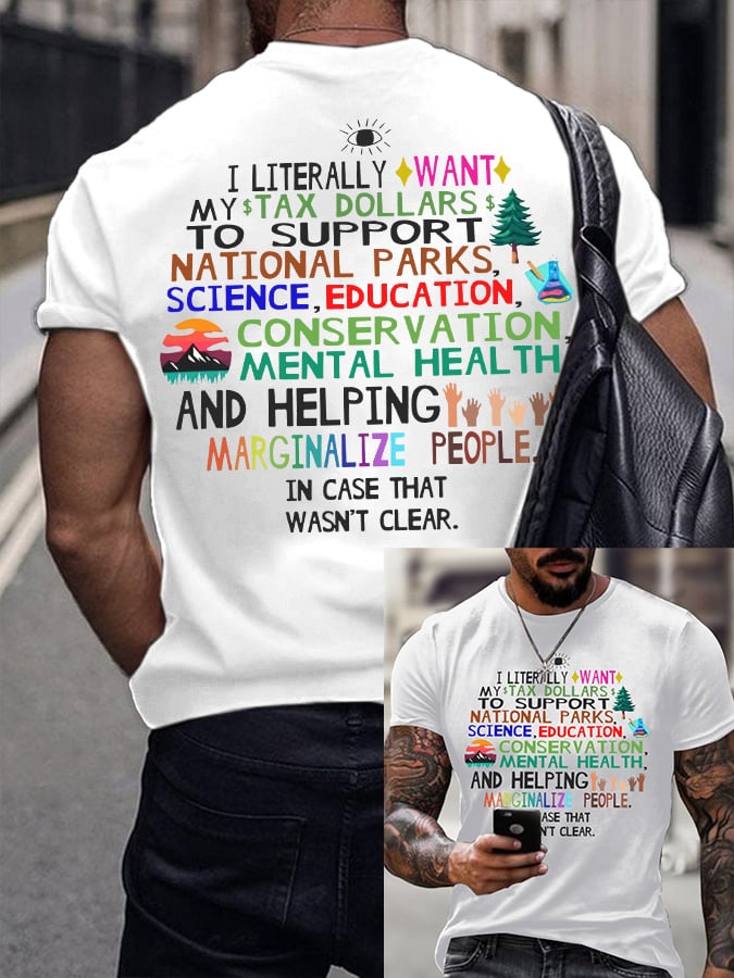 🔥Buy 3 Get 15% Off🔥Men's Support National Parks and Education, I literally Want T-Shirt