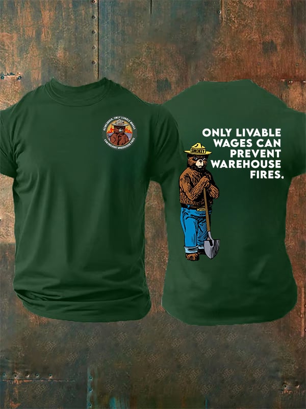 Men's Retro Resist Save The Forest Service Print T-Shirt