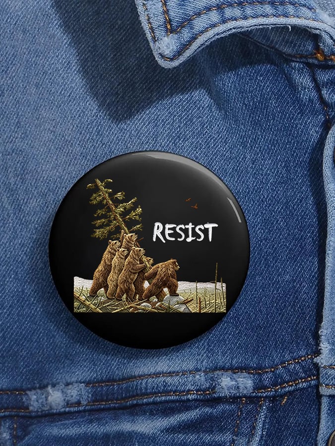 🔥Buy 3 Get 15% Off🔥Unisex Retro Save The Forest Bureau Pin-Back Button