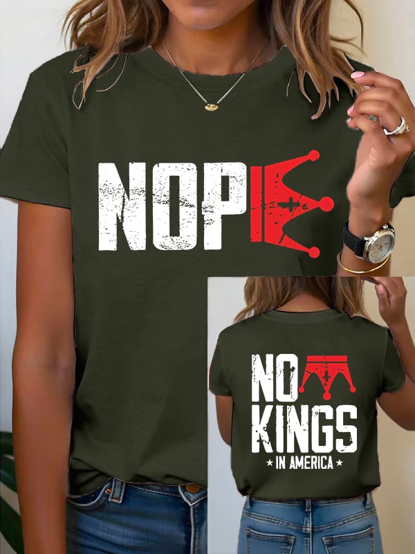 🔥Buy 3 Get 15% Off Women's No Kings In America T-Shirt