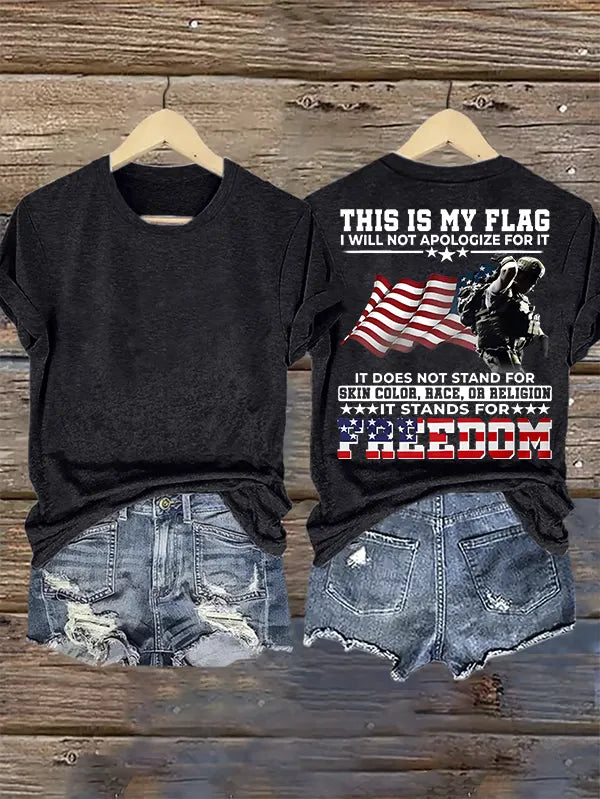 Women's THIS IS MY FLAG Print T-Shirt