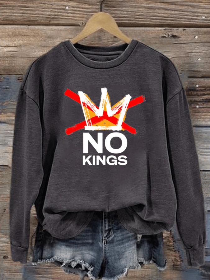 🔥Buy 3 Get 15% Off Women's America has No Kings Printed Casual Sweatshirt