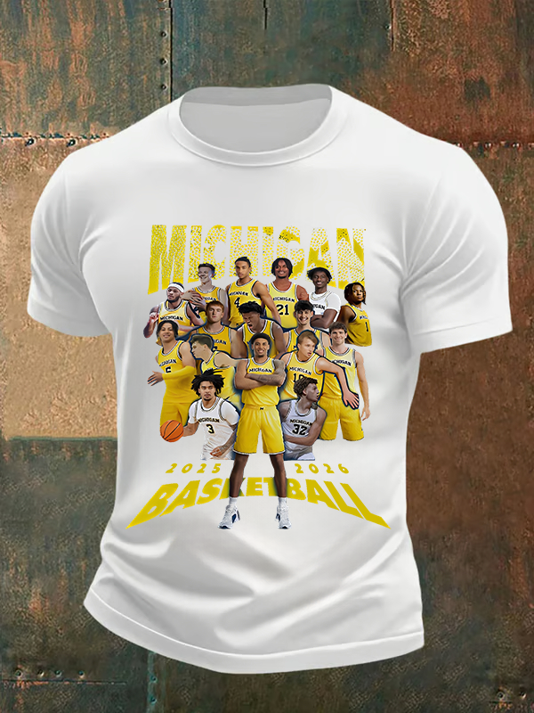 🔥Buy 3 Get 15% Off🔥Michigan Wolverines Basketball 2025 2026 Shirt