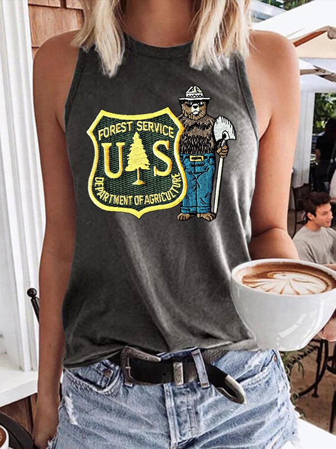 🔥Buy 3 Get 15% Off🔥Retro Save The Forest Service Print Tops Tank