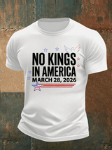 🔥Buy 3 Get 15% Off Men's   NO KINGS IN AMERICA  Print  T-Shirt