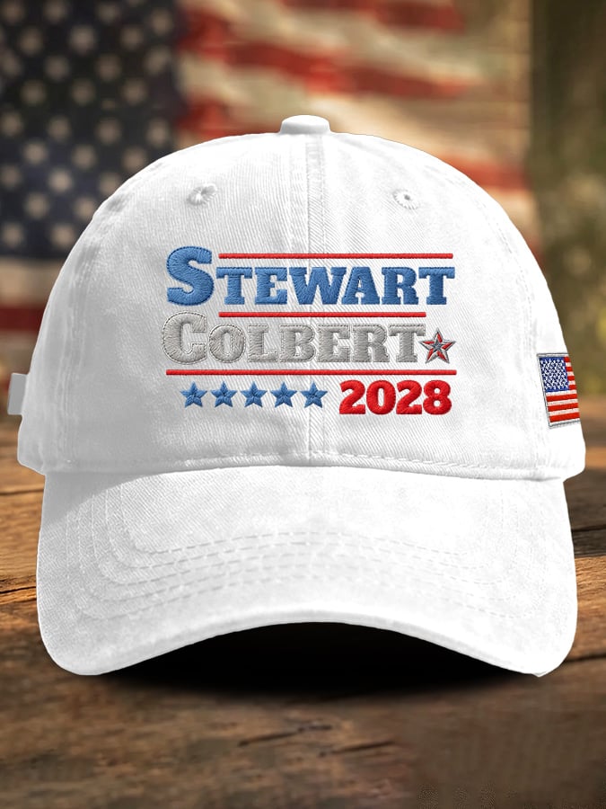 Retro Stewart Colbert 2028 Print Baseball Cap