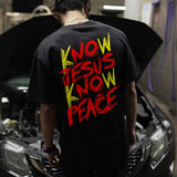 Know Jesus Know Peace Printed Men's T-shirt
