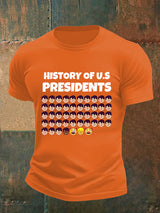 🔥Buy 3 Get 15% Off🔥Men's  History Of US Presidents Print T-Shirt