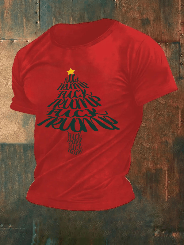🔥Buy 3 Get 15% Off🔥Men's  Funny Christmas Tree With fdt T-Shirt