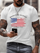 Men's Casual  Rejecting Kings Printed T-shirt
