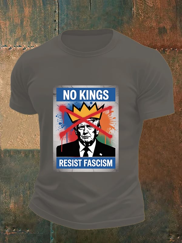 Men's   NO KINGS RESIST FASCISM T-shirt
