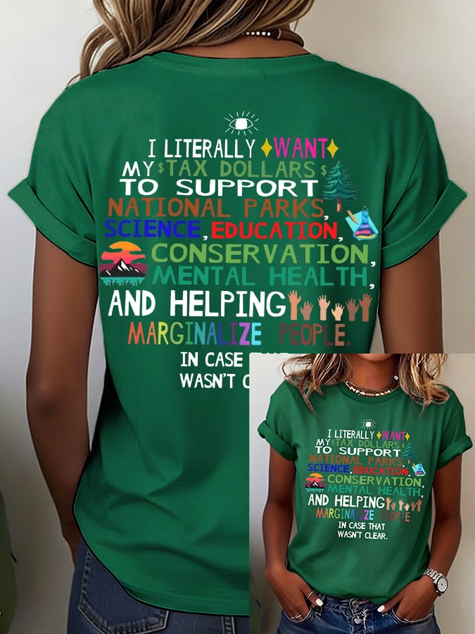 🔥Buy 3 Get 15% Off🔥Women's Support National Parks and Education, I literally Want T-Shirt