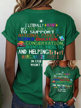 🔥Buy 3 Get 15% Off🔥Women's Support National Parks and Education, I literally Want T-Shirt