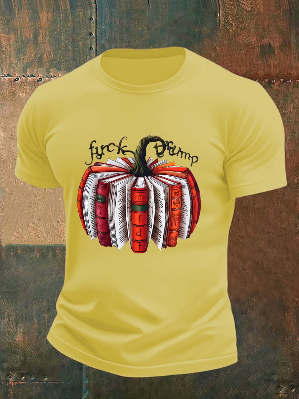 Men's  Fall Book Pumpkin DTF transfer - FDT, Fall Aesthetic print  T-Shirt