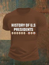 🔥Buy 3 Get 15% Off🔥Men's  History Of US Presidents Print T-Shirt